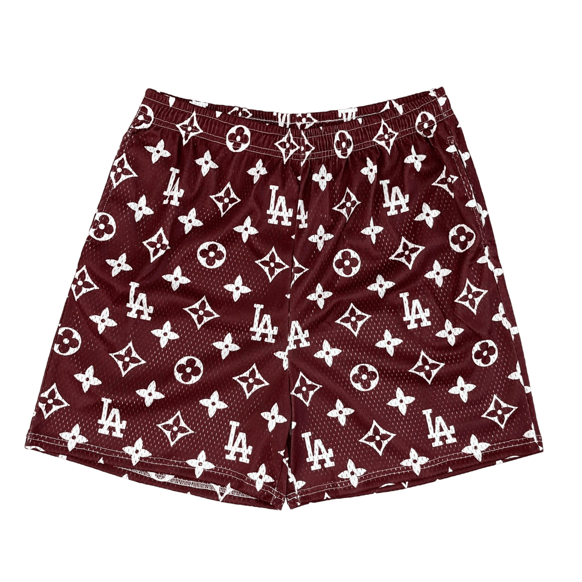 BROWN LA MESH SHORTS-8666