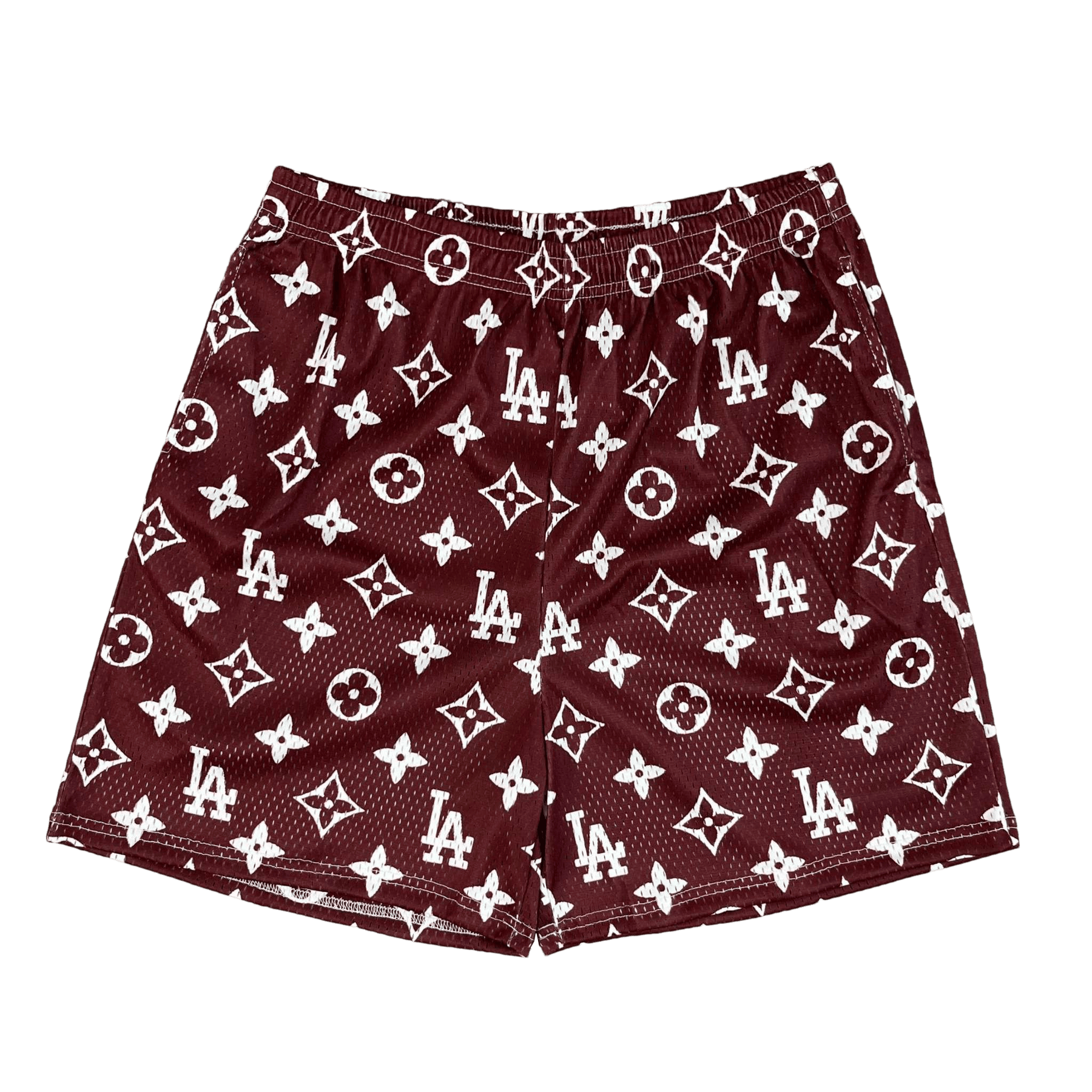 BROWN LA MESH SHORTS-8666