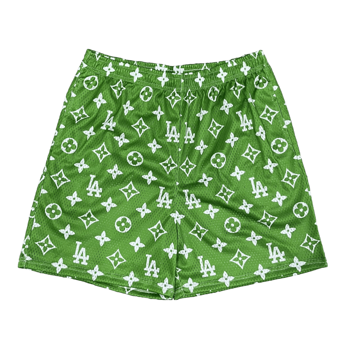 GREEN LA MESH SHORTS-8676