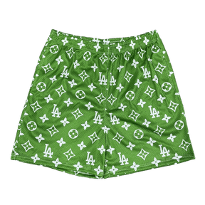 GREEN LA MESH SHORTS-8676