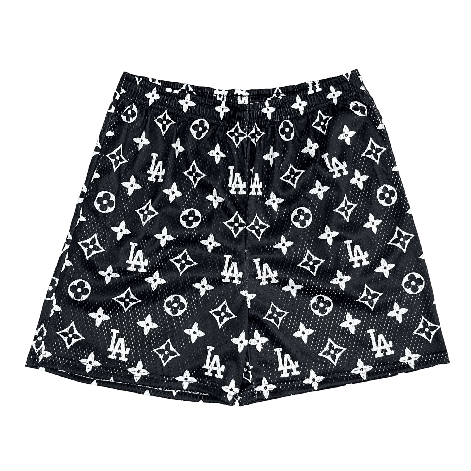 BLACK LA MESH SHORTS-8670