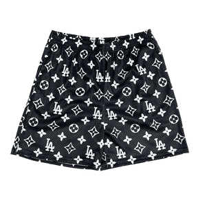 BLACK LA MESH SHORTS-8670