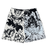 BLACK&WHITE GOKU MESH SHORTS-8665