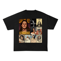LANA DEL REY ALBUM COLLAGE OVERSIZED HEAVYWEIGHT COTTON TEE-60059