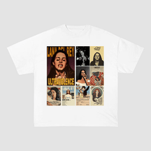 LANA DEL REY ALBUM COLLAGE OVERSIZED HEAVYWEIGHT COTTON TEE-60059