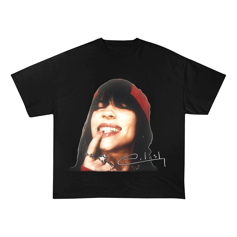 BILLIE EILISH SIGNATURE OVERSIZED HEAVYWEIGHT COTTON TEE-60034