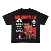 MUHAMMAD ALI BOXING OVERSIZED HEAVYWEIGHT COTTON TEE-60035