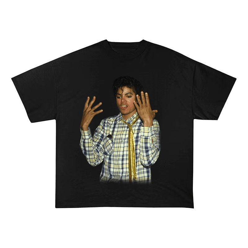 MICHAEL JACKSON RETRO STAGE OVERSIZED HEAVYWEIGHT COTTON TEE-60039