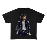 MICHAEL JACKSON BAD ERA STAGE OVERSIZED HEAVYWEIGHT COTTON TEE-60045