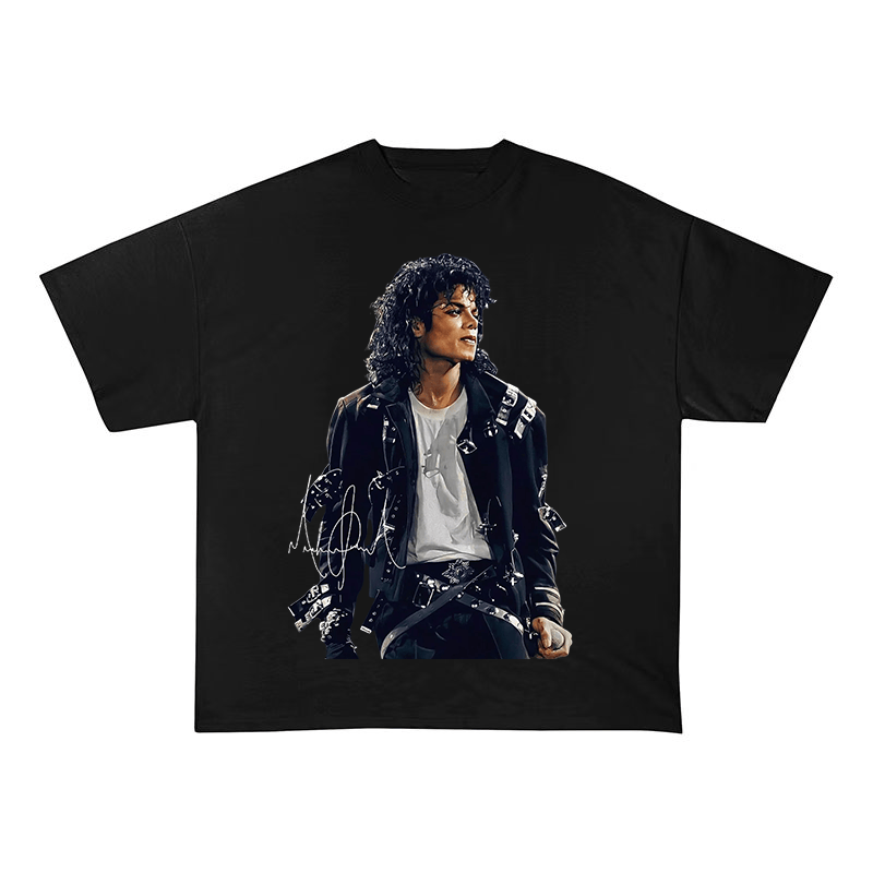 MICHAEL JACKSON BAD ERA STAGE OVERSIZED HEAVYWEIGHT COTTON TEE-60045