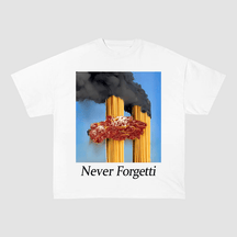 NEVER FORGETTI MEME OVERSIZED HEAVYWEIGHT COTTON TEE-60047