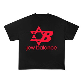 JEW BALANCE MEME OVERSIZED HEAVYWEIGHT COTTON TEE-60048