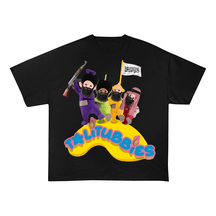 TALITUBBIES PARODY  FUNNY CULTURAL MEME OVERSIZED HEAVYWEIGHT COTTON TEE-60054