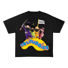 TALITUBBIES PARODY  FUNNY CULTURAL MEME OVERSIZED HEAVYWEIGHT COTTON TEE-60054