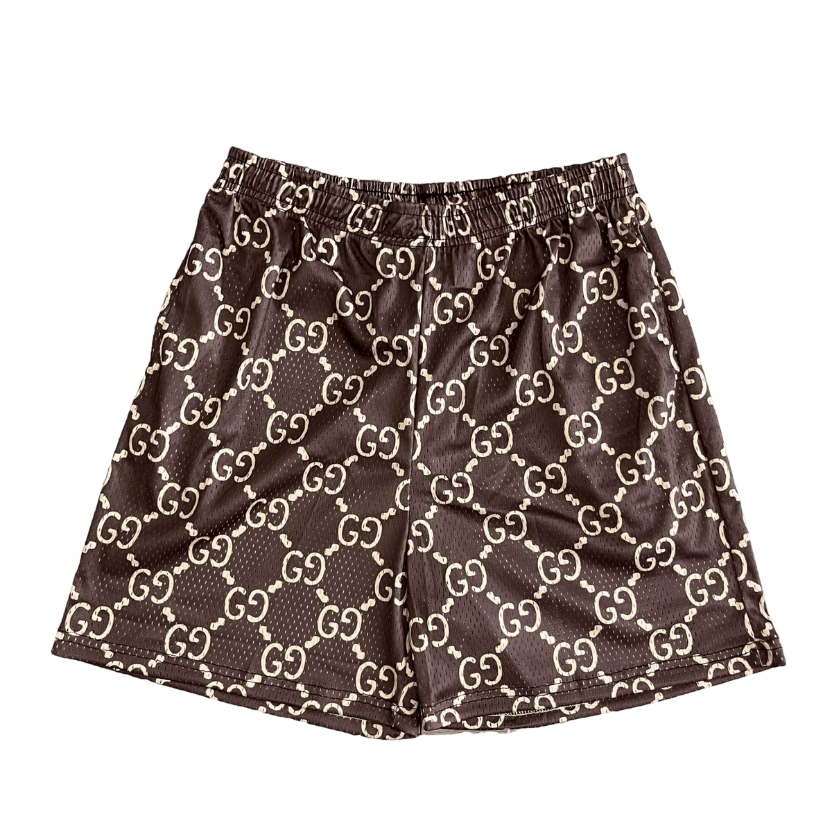 BROWN GU MESH SHORTS-8719