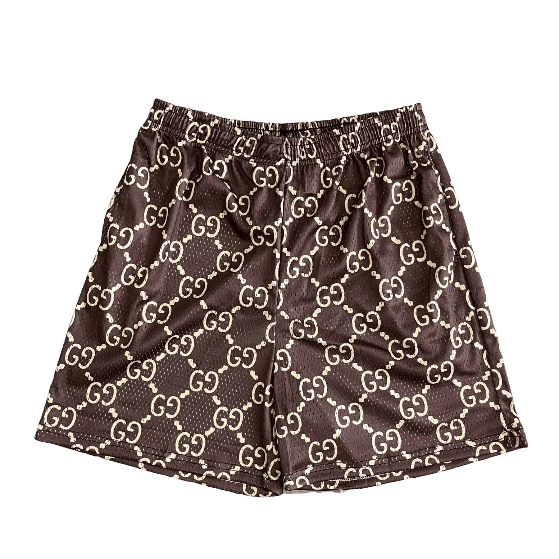 BROWN GU MESH SHORTS-8719