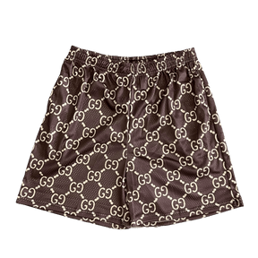 BROWN GU MESH SHORTS-8719