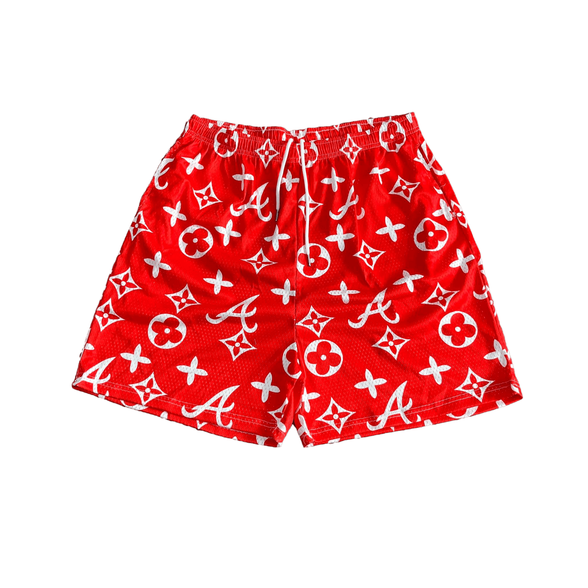 RED ALABAMA MESH SHORTS-8600