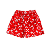 RED ALABAMA MESH SHORTS-8600
