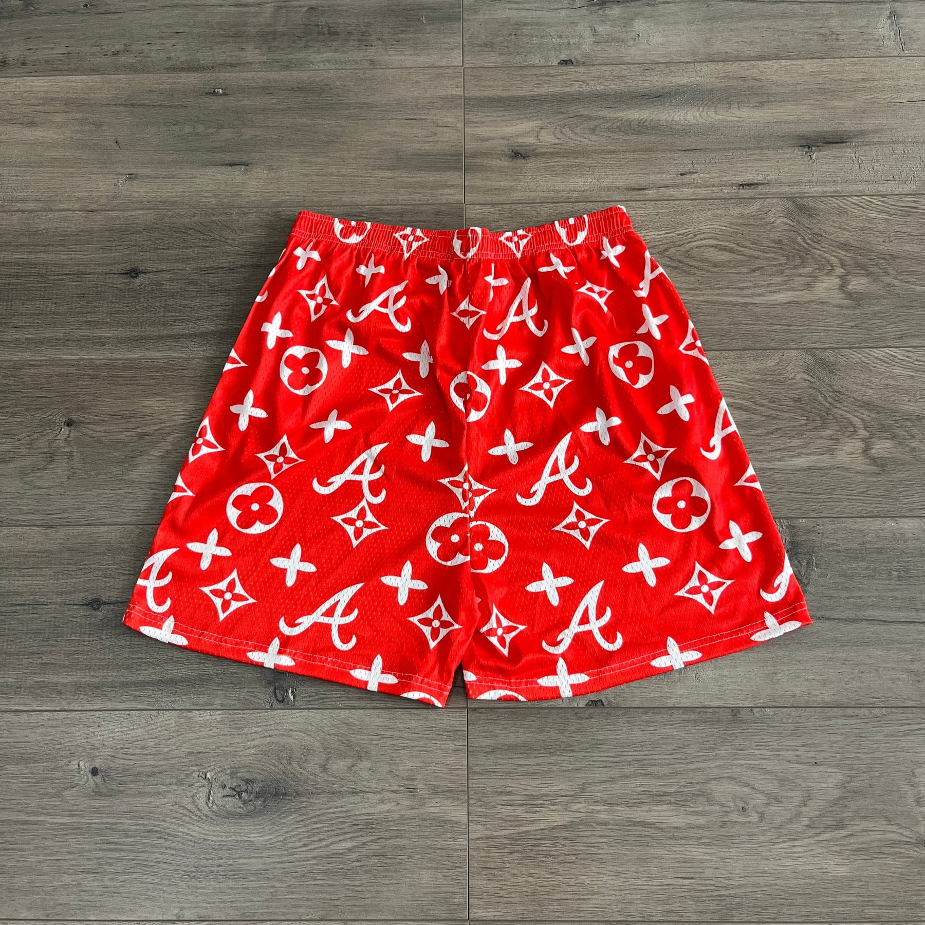 RED ALABAMA MESH SHORTS-8600
