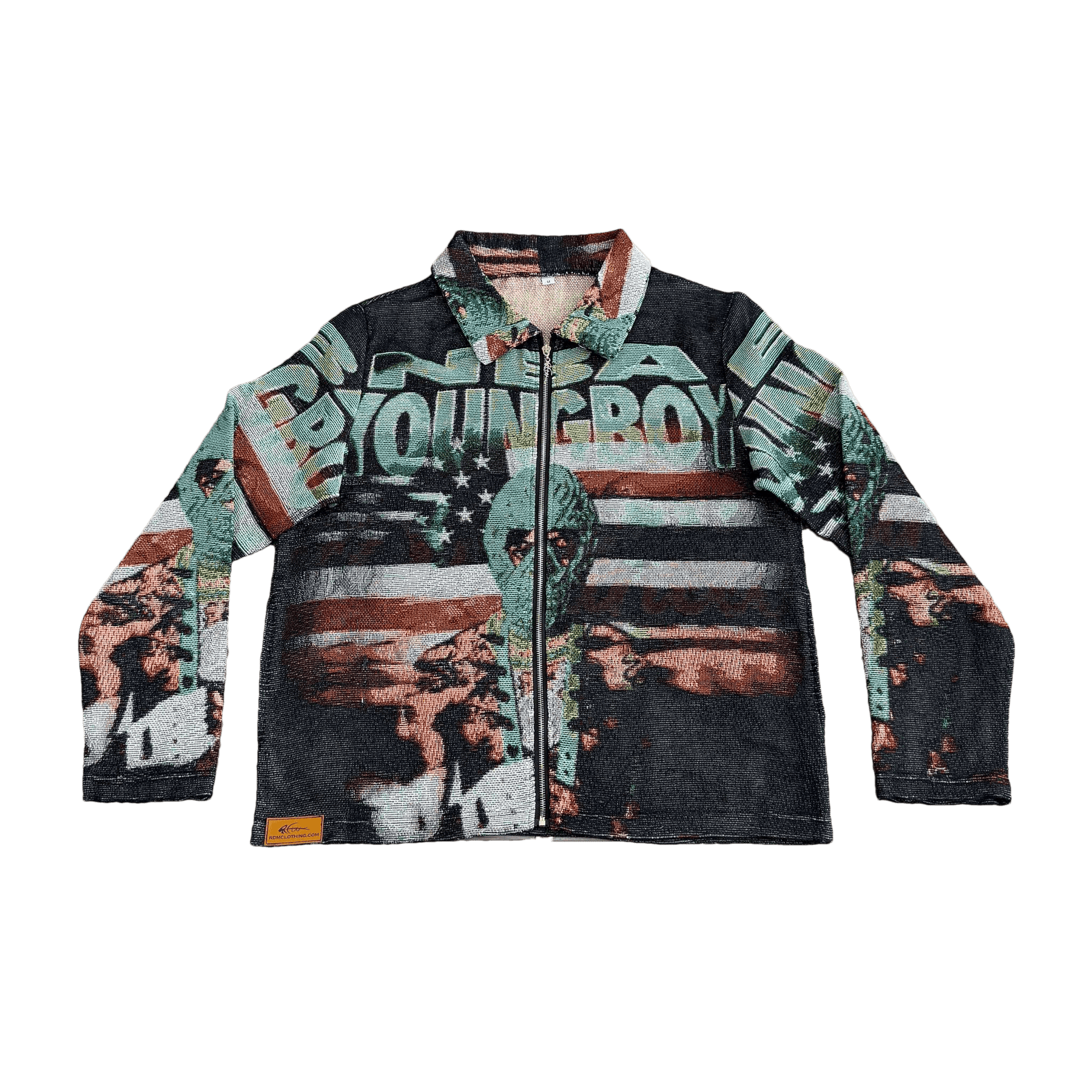 GREEN YOUNGBOY TAPESTRY JACKET