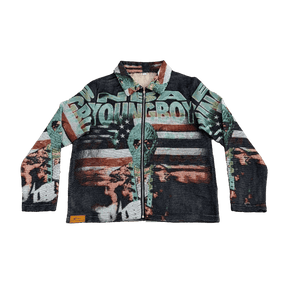 GREEN YOUNGBOY TAPESTRY JACKET