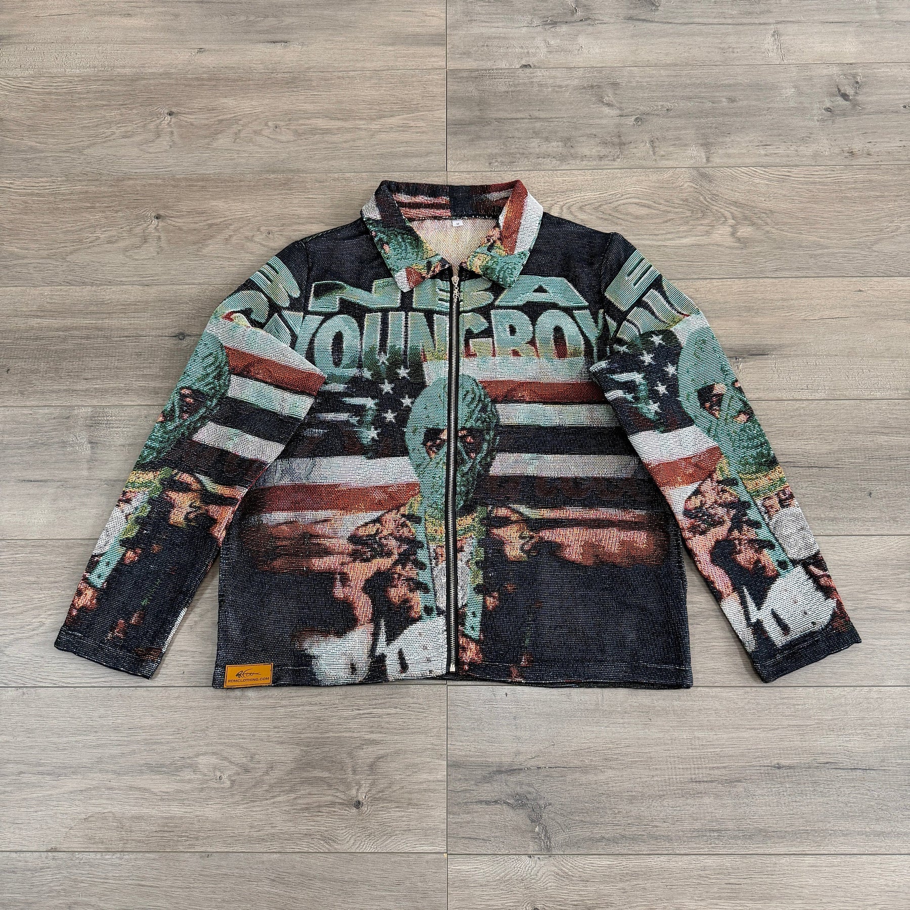 GREEN YOUNGBOY TAPESTRY JACKET