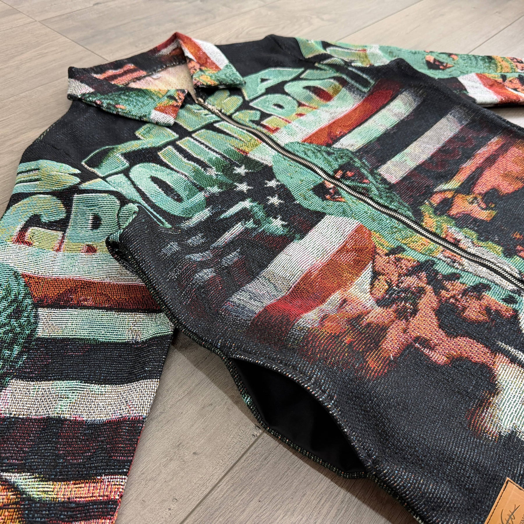 GREEN YOUNGBOY TAPESTRY JACKET