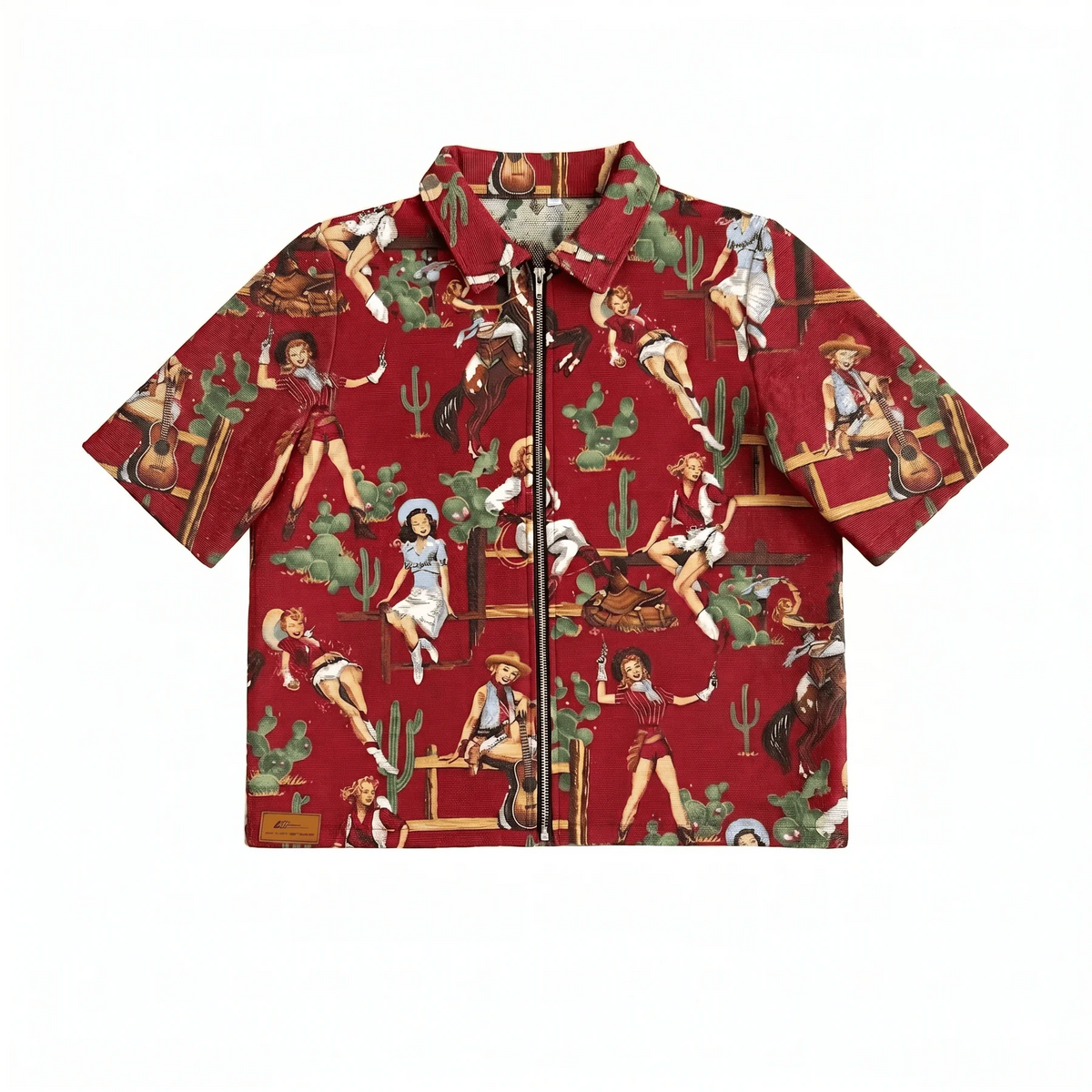 RED COWGIRL TAPESTRY TEE