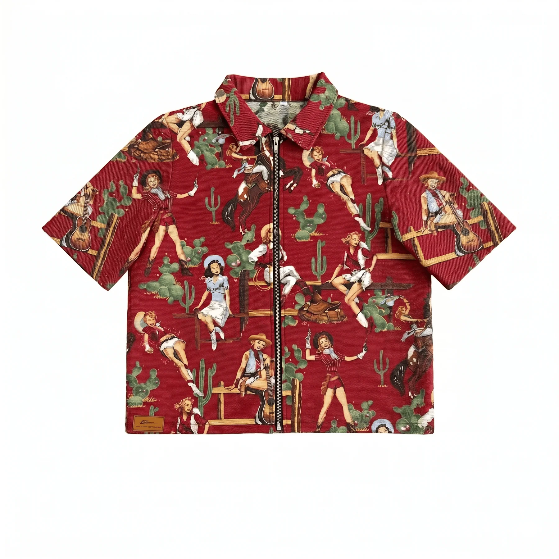 RED COWGIRL TAPESTRY TEE