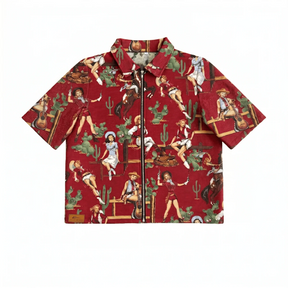 RED COWGIRL TAPESTRY TEE