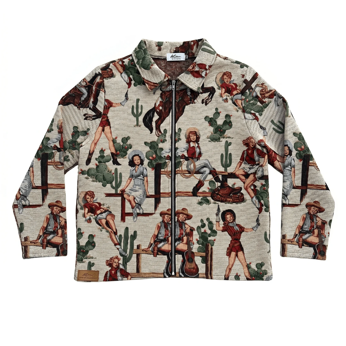 WHITE COWGIRL TAPESTRY JACKET