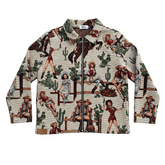 WHITE COWGIRL TAPESTRY JACKET