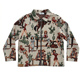 WHITE COWGIRL TAPESTRY JACKET