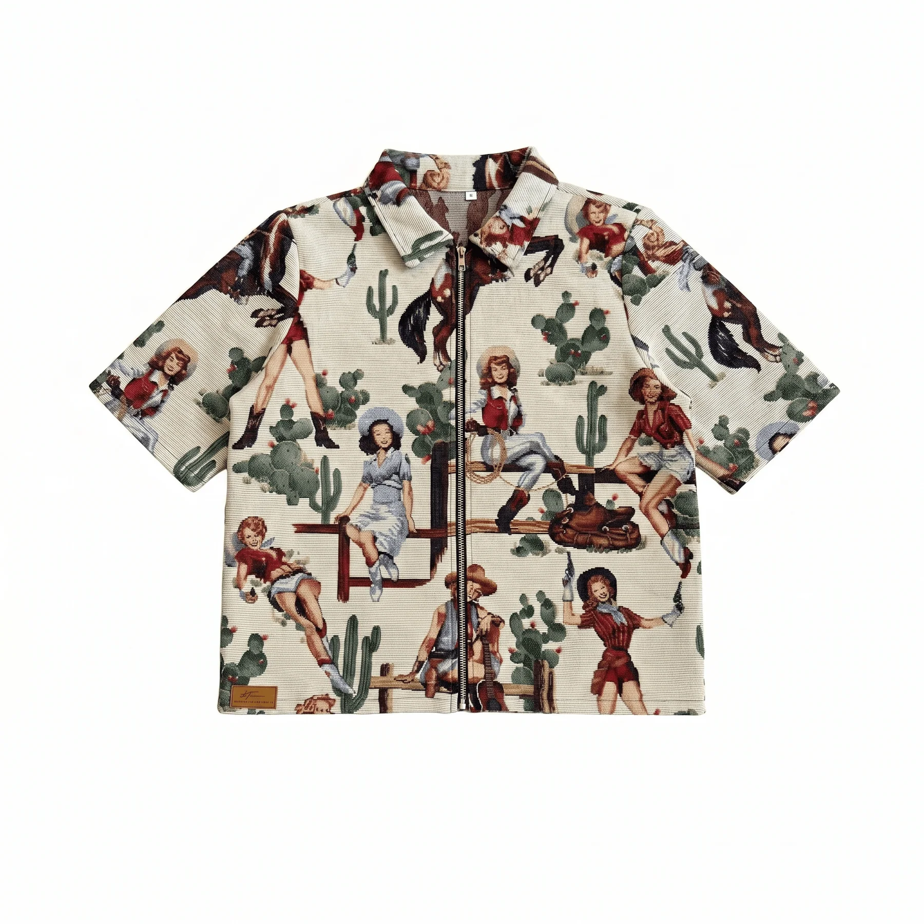 WHITE COWGIRL TAPESTRY TEE