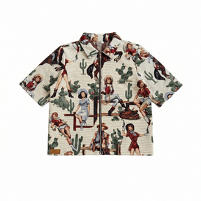 WHITE COWGIRL TAPESTRY TEE