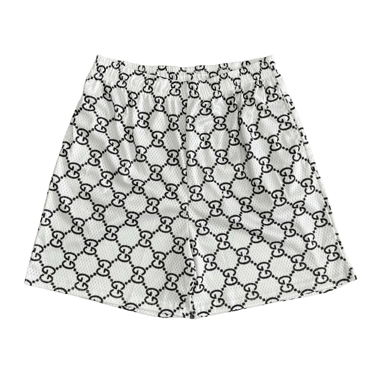 WHITE GU MESH SHORTS-8713