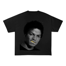 RDMCLOTHINGART S / BLACK TEE tapestry hoodie Webbie Gold Teeth Portrait Oversized Heavyweight Cotton Tee-60018 | Southern Hip Hop Rap Fan Merch