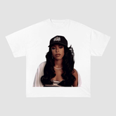 RDMCLOTHINGART S / WHITE TEE tapestry hoodie AALIYAH OVERSIZED HEAVYWEIGHT COTTON TEE-60023