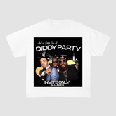 RDMCLOTHINGART S / WHITE TEE tapestry hoodie DIDDY PARTY HIP HOP ARTIST OVERSIZED HEAVYWEIGHT COTTON TEE-60031