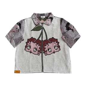 RDMCLOTHINGART tapestry hoodie BETTY BOOP CHERRIES TAPESTRY TEE-98363