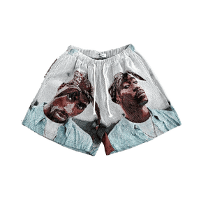 RDMCLOTHINGART tapestry hoodie BLUE 2PAC TAPESTRY SHORTS