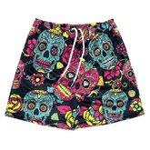 COLORFUL SKULL MESH SHORTS-8694 - RDMCLOTHINGART