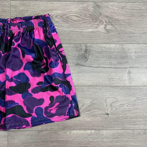DARK PURPLE CAMO MESH SHORTS-8723 - RDMCLOTHINGART