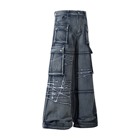 RDMCLOTHINGART S / Blue tapestry hoodie DESIGNER PANTS-60077