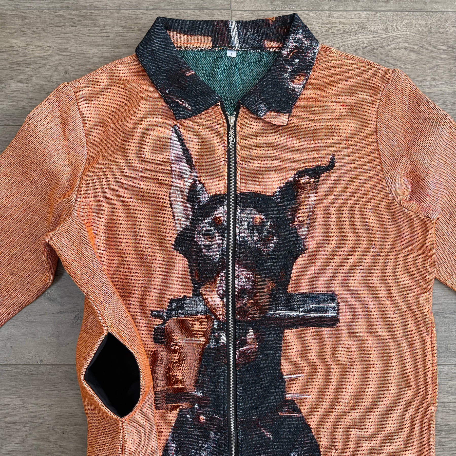 RDMCLOTHINGART tapestry hoodie DOBERMANN TAPESTRY TEE-98398