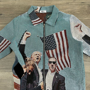 RDMCLOTHINGART tapestry hoodie FIGHT US TAPESTRY JACKET