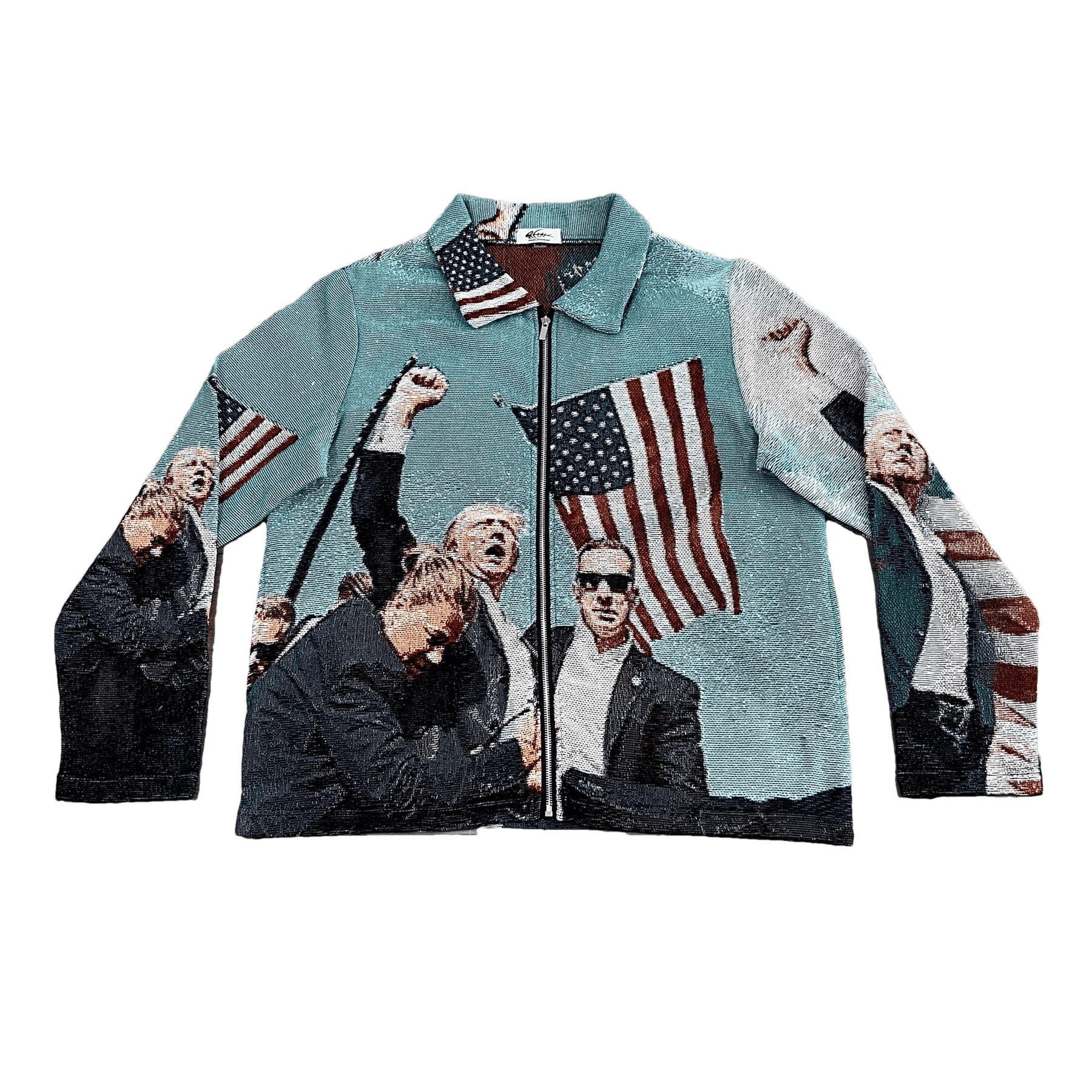 RDMCLOTHINGART tapestry hoodie FIGHT US TAPESTRY JACKET