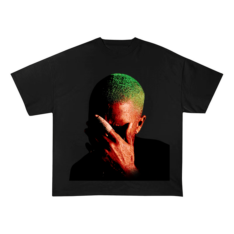 RDMCLOTHINGART tapestry hoodie Frank Ocean Blonde Portrait Oversized Heavyweight Cotton Tee-6005