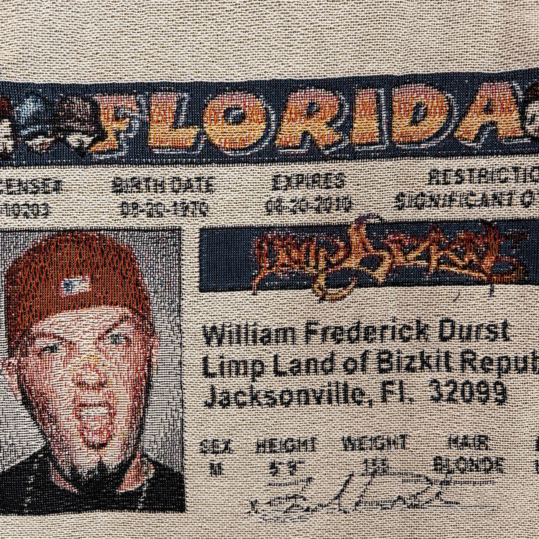 RDMCLOTHINGART tapestry hoodie FRED DURST TAPESTRY TEE